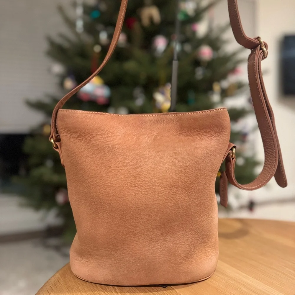 Vintage Coach Sonoma Nubuc Small Bucket Zip Bag From 1997 - Picture 4 of 14